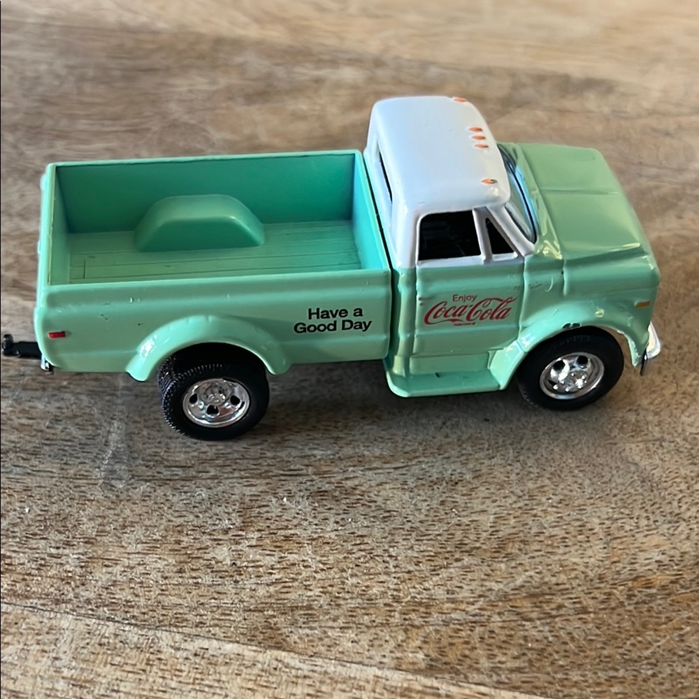 Coca Cola 1970 Chevrolet Mint Green Toy Truck Classic - Picture 3 of 6